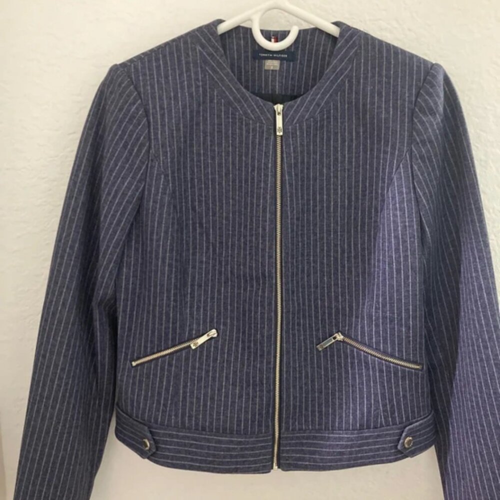 Blue with white lines Tommy Hilfiger Blazer Jacket